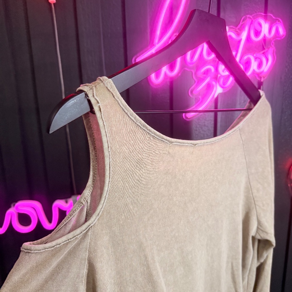 Mustard seed off the shoulder sweatshirt - Picture 10 of 13